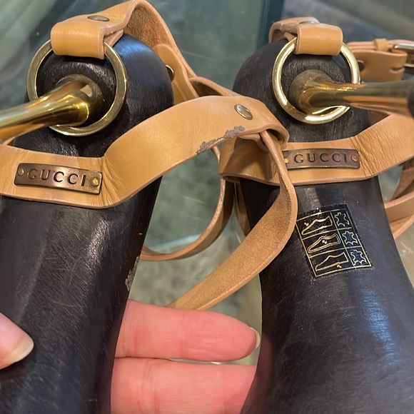 Gucci Leather and Wood Stilleto - Picture 7 of 11